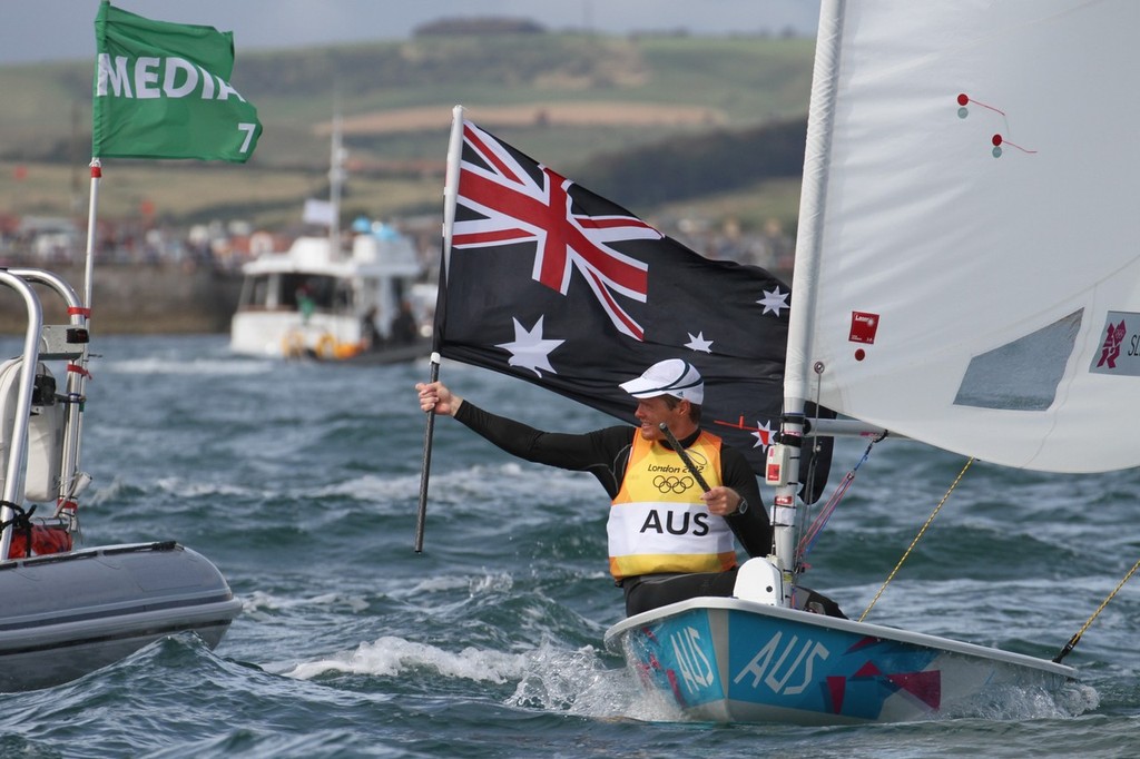  Tom Slingsby victorious  - August 6, 2012 - Weymouth, England- He had certainly learned from his 2008 experience © Richard Gladwell www.photosport.co.nz